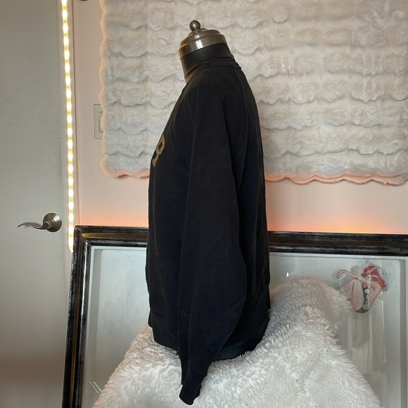 Black Sweatshirt with Gold 'AMOUR' Print - Picture 3 of 7